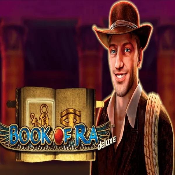 Book of Ra Deluxe logo by Novomatic Lucky Block Casino
